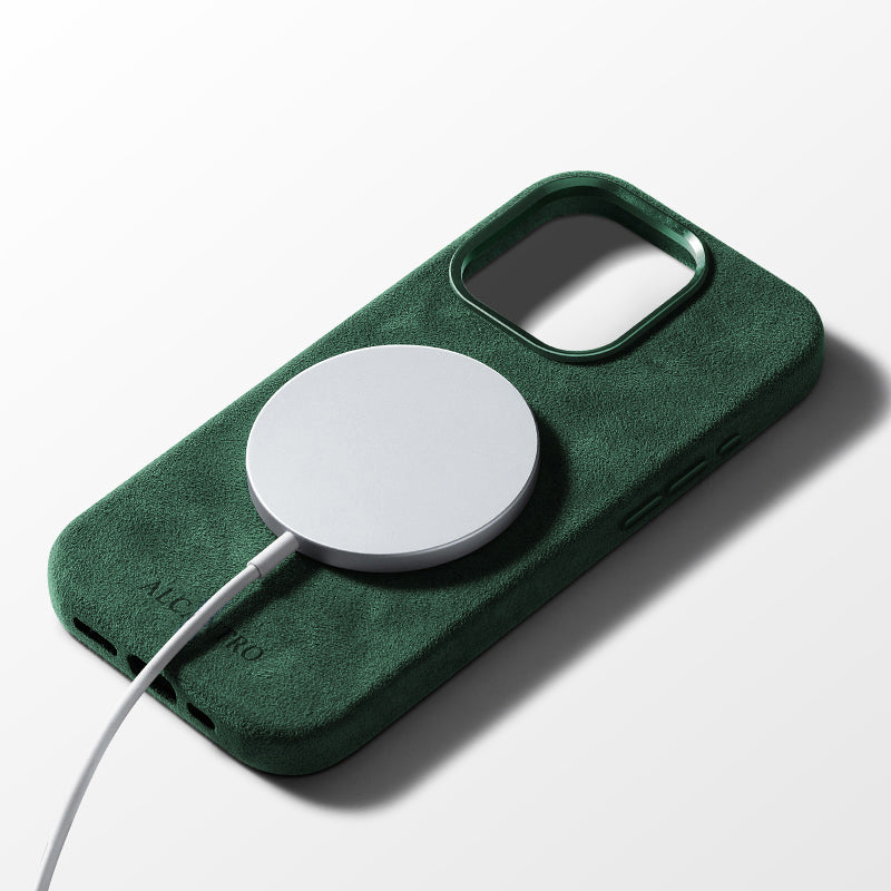 iPhone case Alcantara Midnight Green