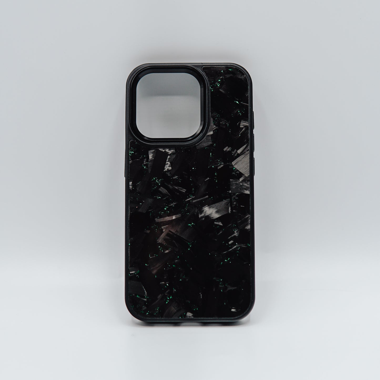 iPhone case forged carbon / green flakes