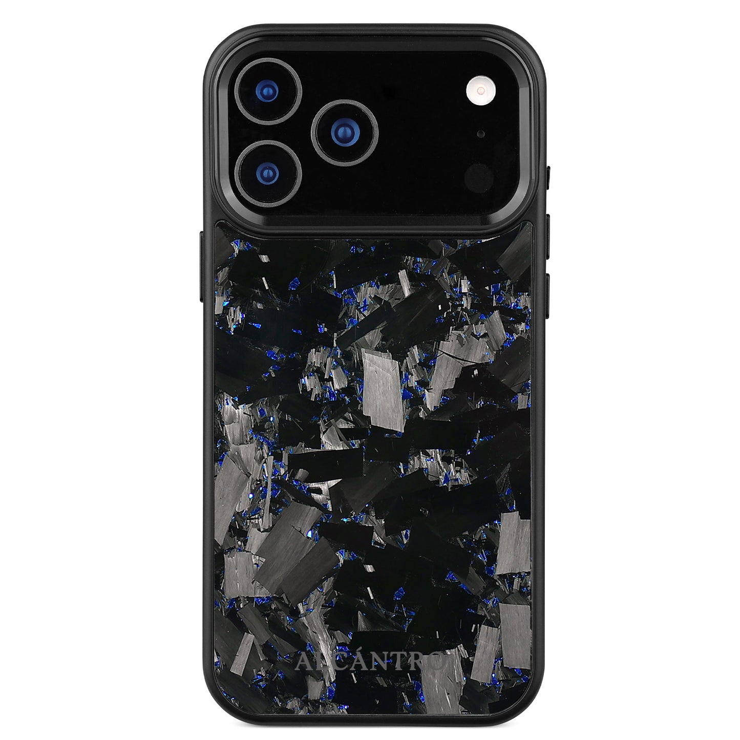 iPhone case forged carbon / blue flakes