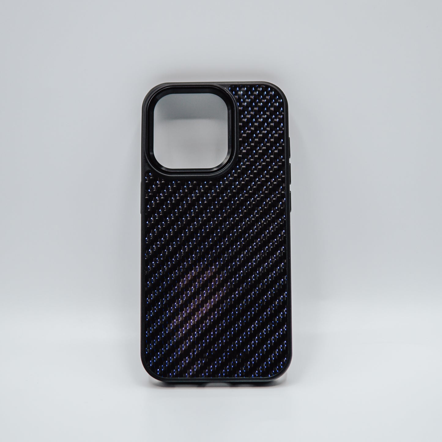 iPhone case carbon fiber / blue