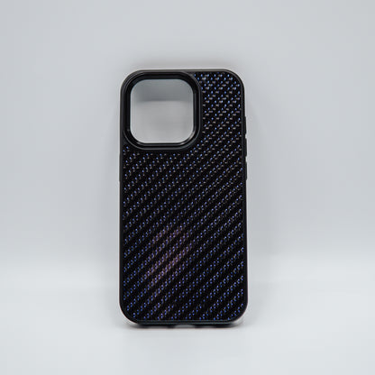 iPhone case carbon fiber / blue