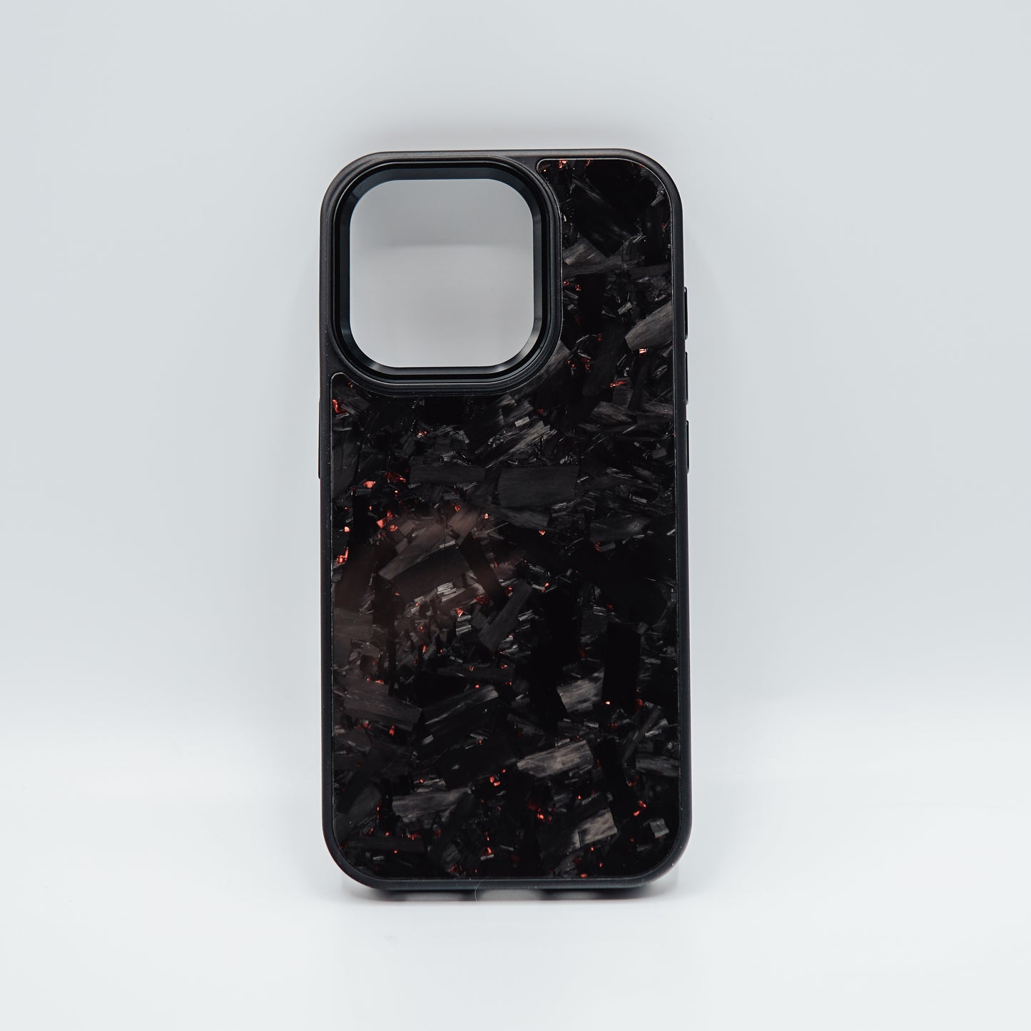 iPhone case forged carbon / red flakes
