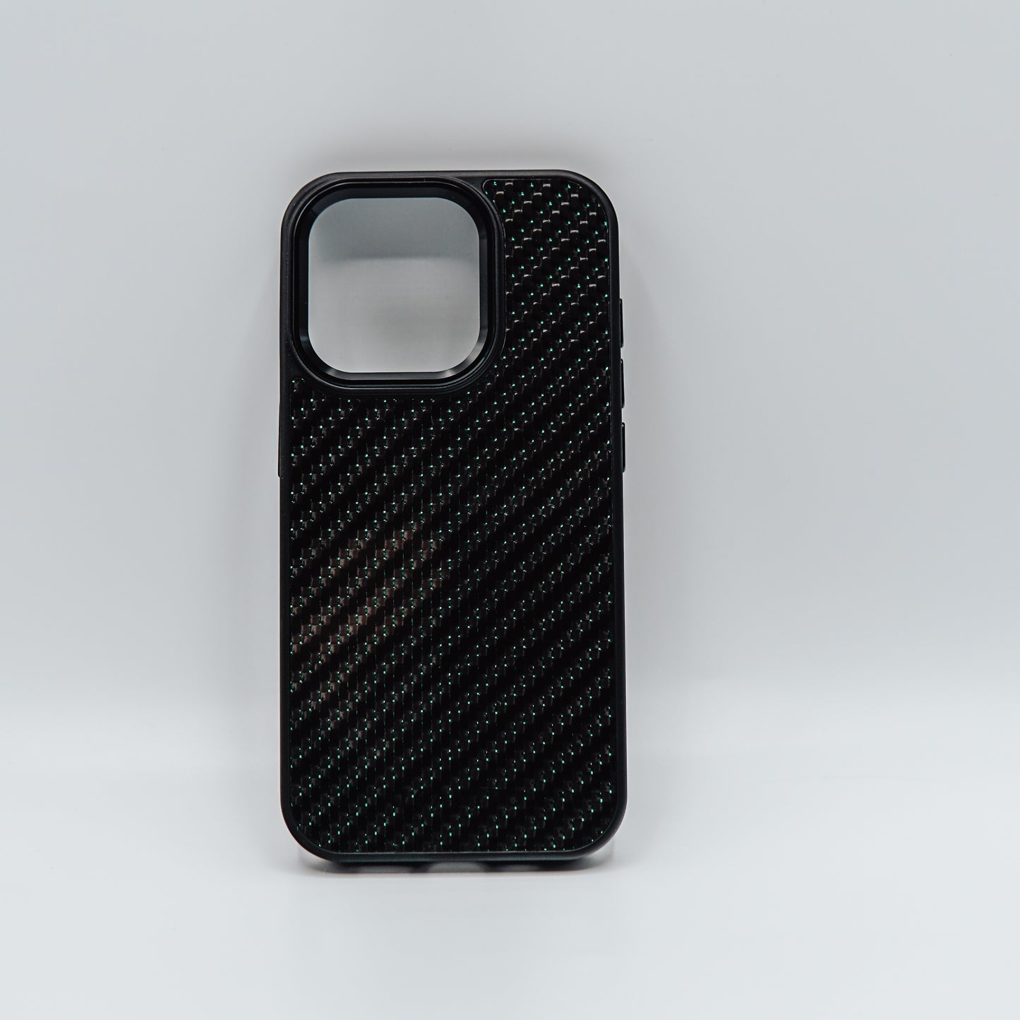 iPhone case carbon fiber / green