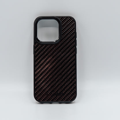 iPhone case carbon fiber / red