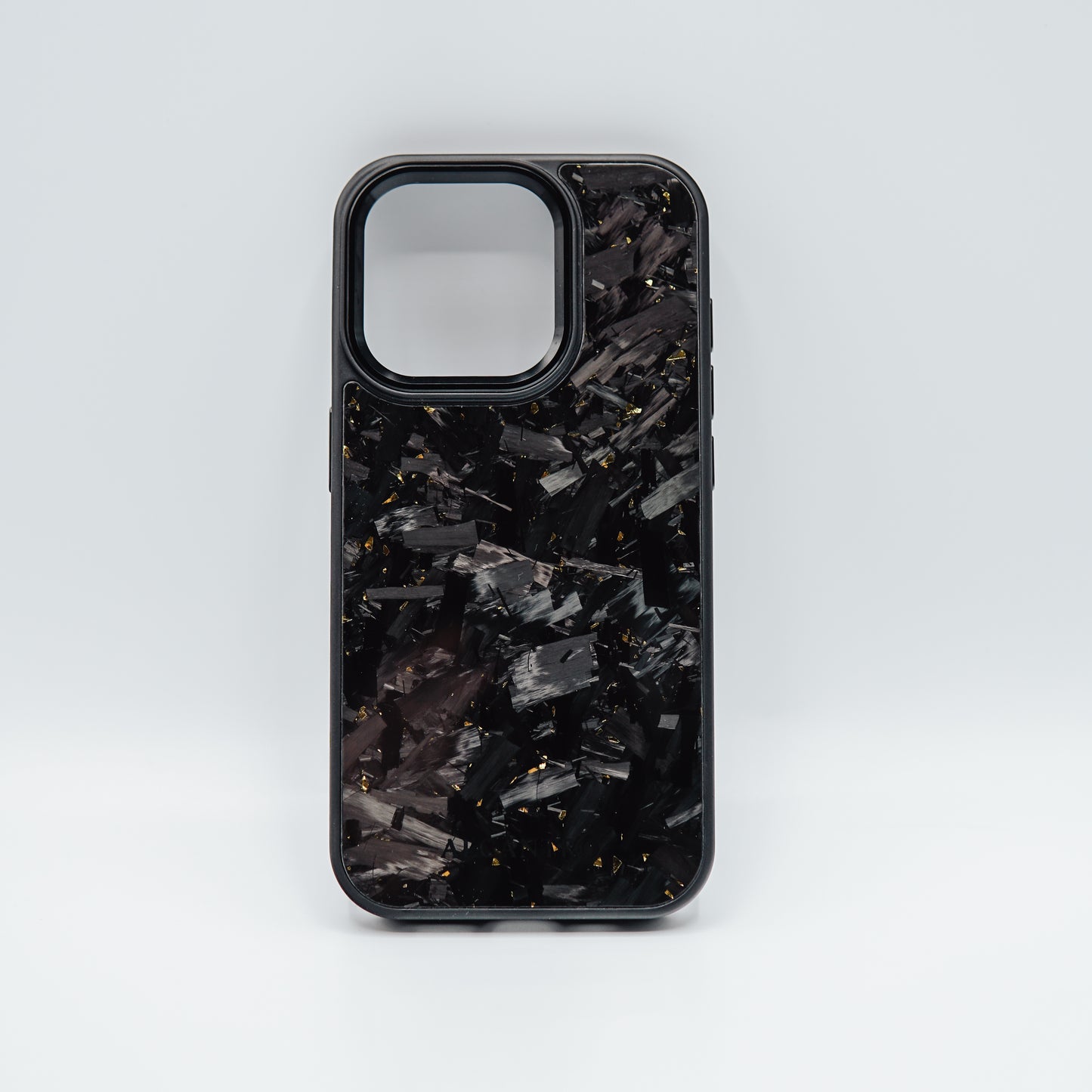 iPhone case forged carbon / gold flakes