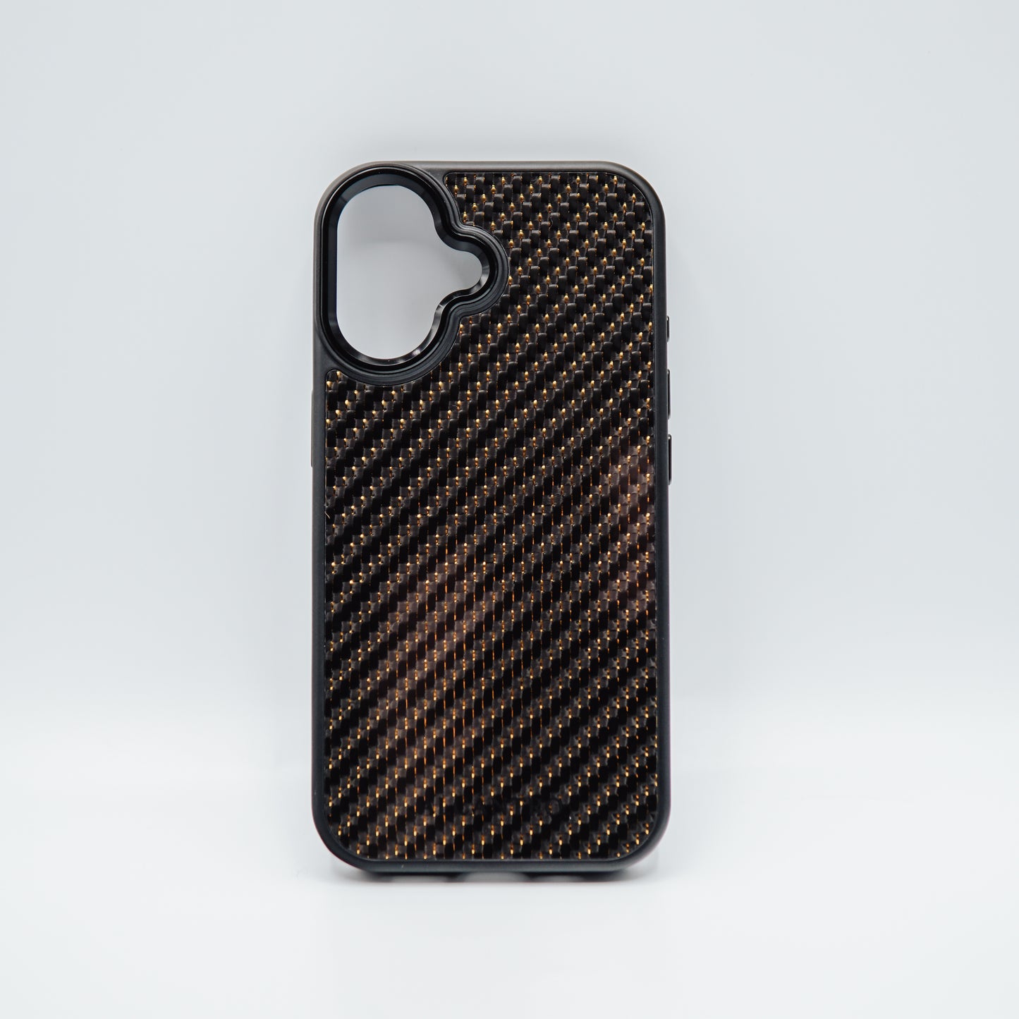 iPhone case carbon fiber / gold