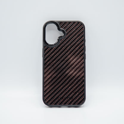 iPhone case carbon fiber / red