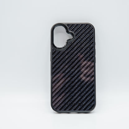 iPhone case carbon fiber / blue
