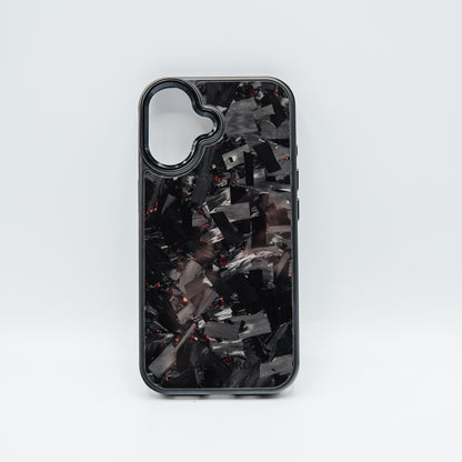 iPhone case forged carbon / red flakes