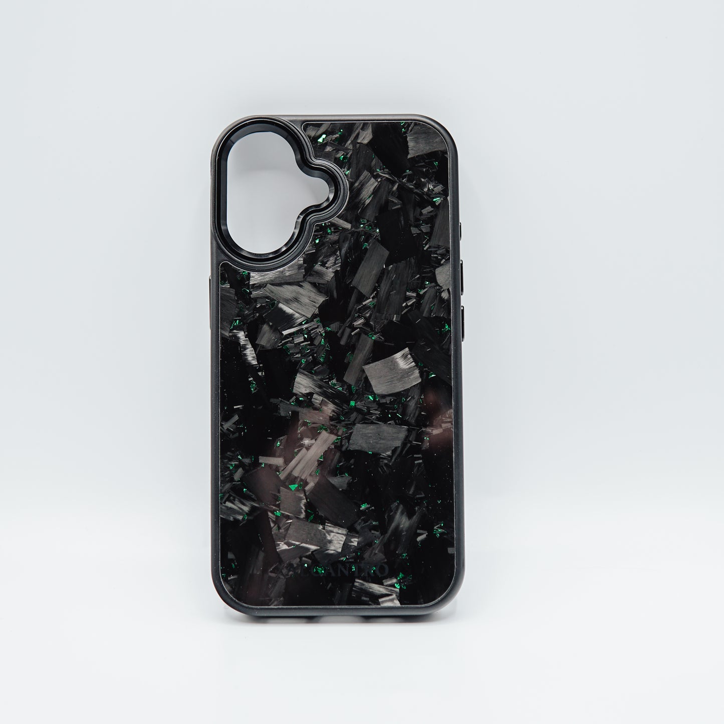 iPhone case forged carbon / green flakes