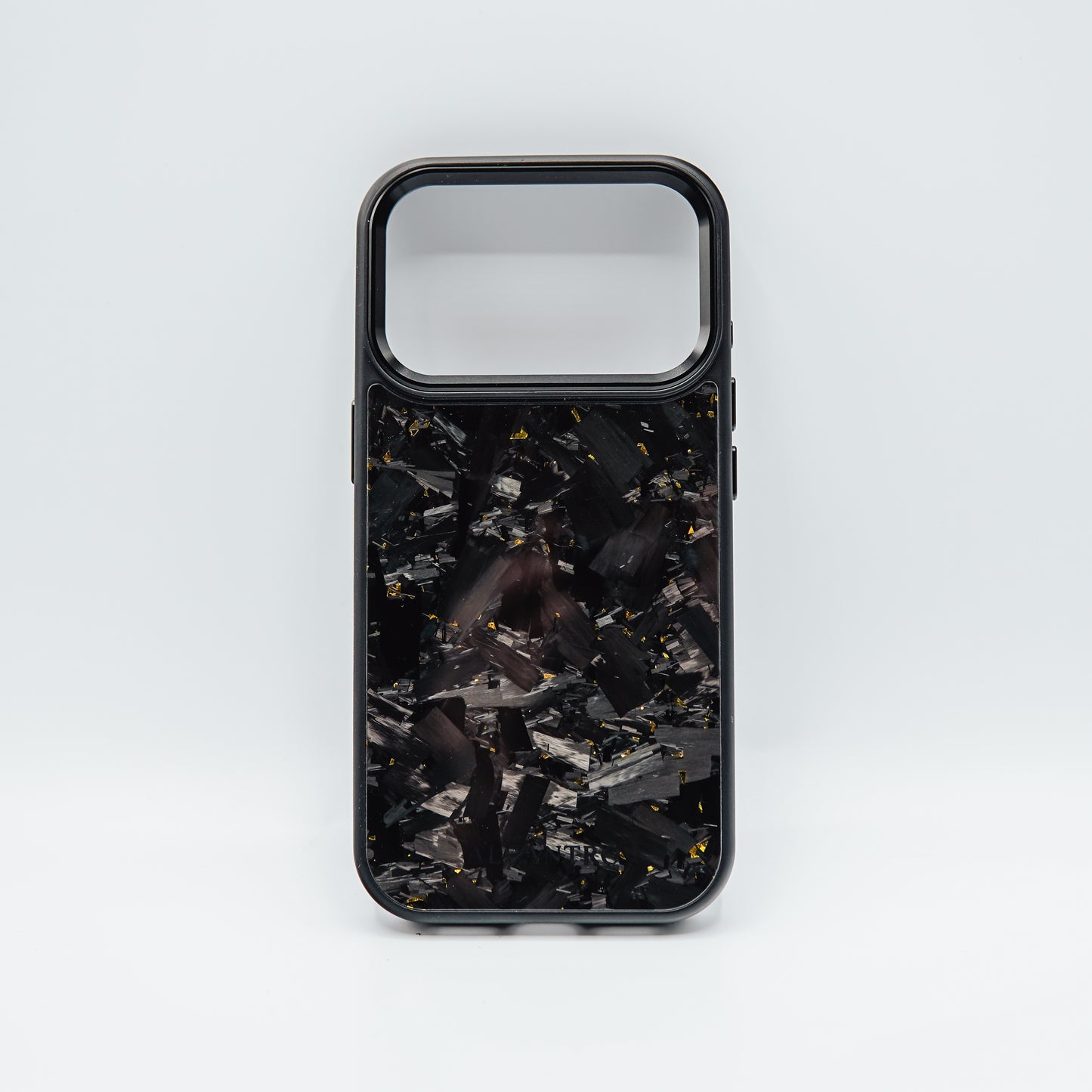 iPhone case forged carbon / gold flakes