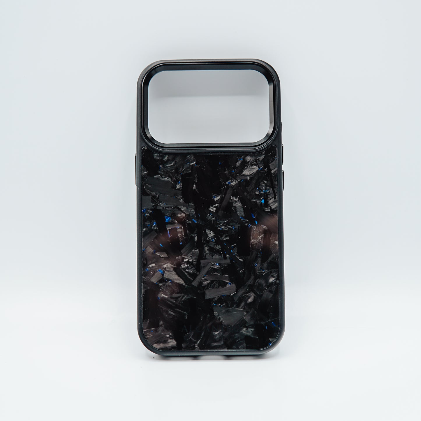 iPhone case forged carbon / blue flakes