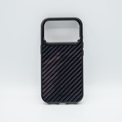 iPhone case carbon fiber / blue