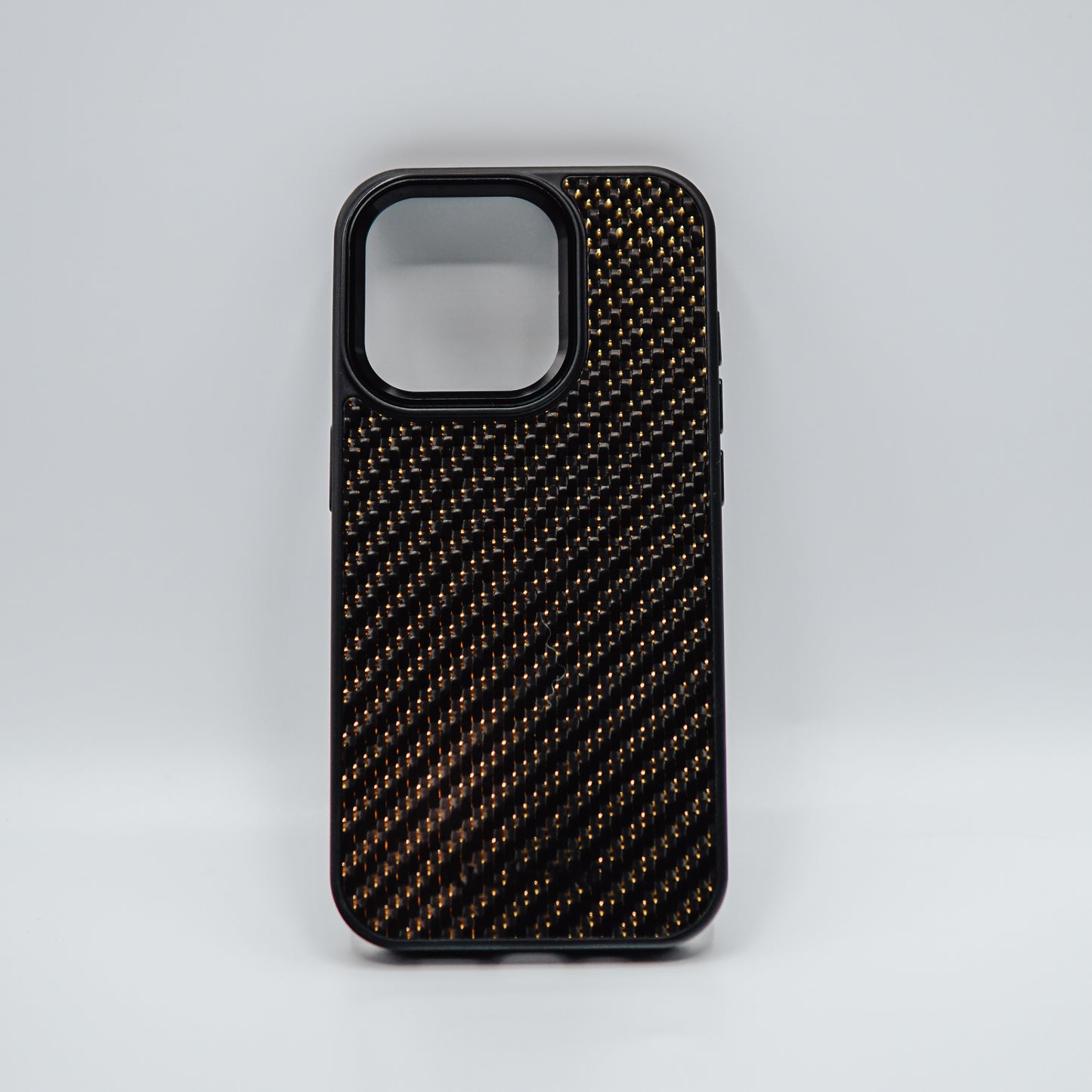 iPhone case carbon fiber / gold