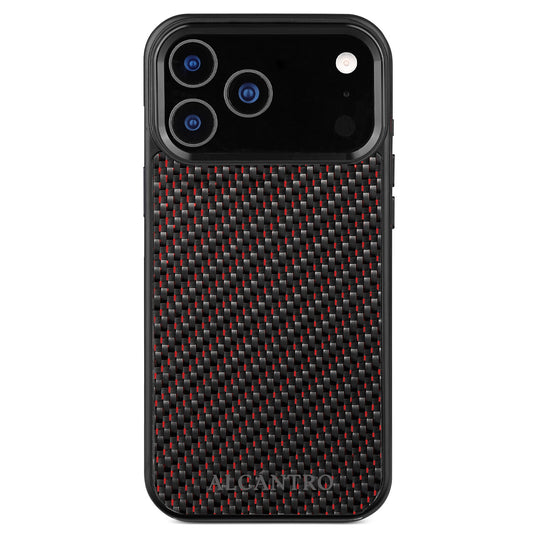 iPhone case carbon fiber / red