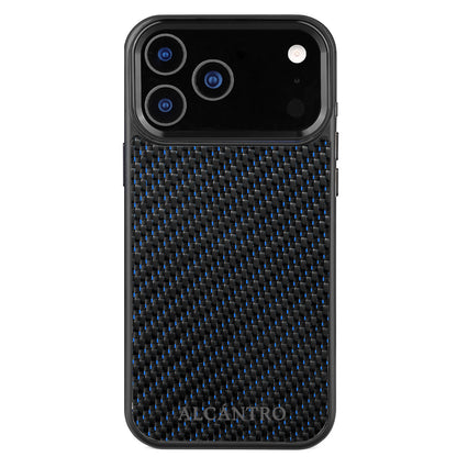 iPhone case carbon fiber / blue