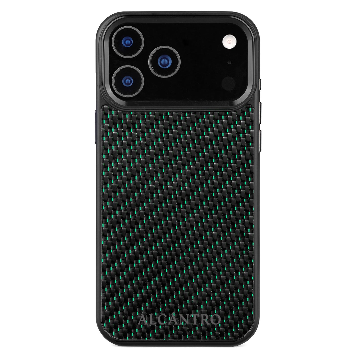 iPhone case carbon fiber / green